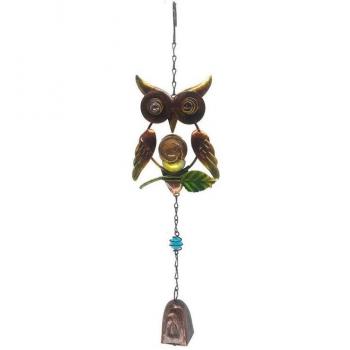Iron Craft Owl Wind Chime for Home Decor