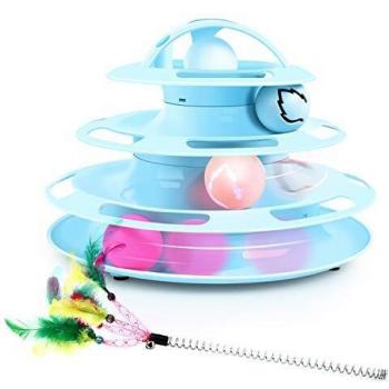 Pecute Interactive Cat Toy with Catnip Ball
