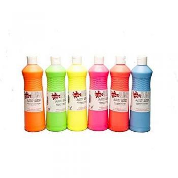 Scola Fluorescent Paint Set 6 x 600 ml