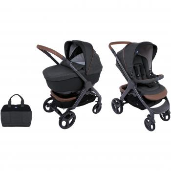 Chicco Duo Stylego Up Crossover Twin Stroller and Carriage Kit, Graphite