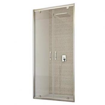 Idralite Porte de Douche Pivotante Verre Transparent Mod Crystal 2 Portes 130 cm