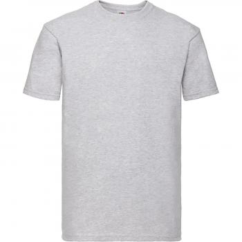 Fruit of the Loom Mens BC333 Super Premium Short Sleeve Heather Grey Crew Neck T-Shirt in size XL