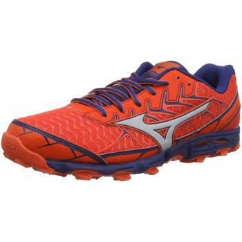 Mizuno Wave Hayate 4, Sneakers Basses Homme, Multicolore (Ctomato/Silver/Blue 001), 44.5 EU