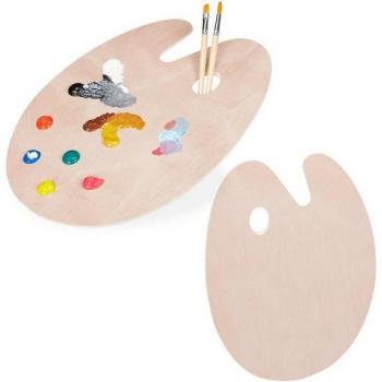 Palette bois 40×30 cm, lot de deux, mélange avec trou – Nature