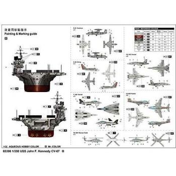 I LOVE KIT 1:350 USA Portaerei CV-67 JOHN F. KENNEDY modello di plastica da assemblare a scala 1:350 con plastica stampata