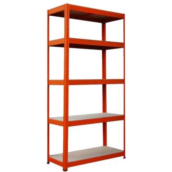 Regolo Metallo Zattera R100, 5 Scaffali, 180x90x40 cm, Carico 100 kg