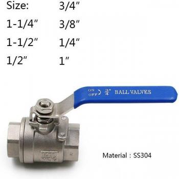 BSPT 3/4 Female Stainless Steel SS304 Ball Valve with Vinyl Handle