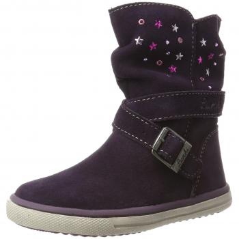 Lurchi Mädchen Cina-Tex Schlupfstiefel in Violett-Schwarzzusammenstellung, Größe 26 EU