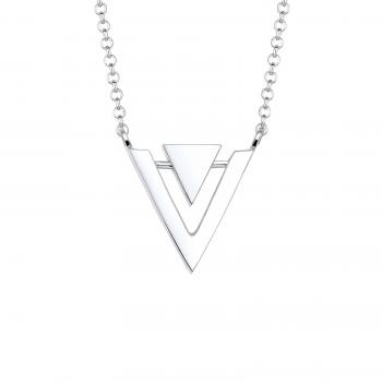 Elli Geo‑Triangle Silber Anhänger – Damen 45 cm