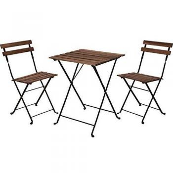 ProGarden Bistro-Set 3-teilig Schwarz