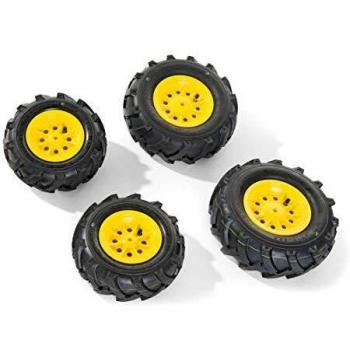 Pneus pour tracteur, jantes jaunes, taille: 2x 260x95 + 2x 325x110