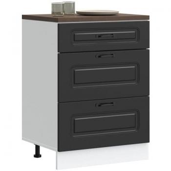 Armoire de cuisine Kalmar en bois noir design