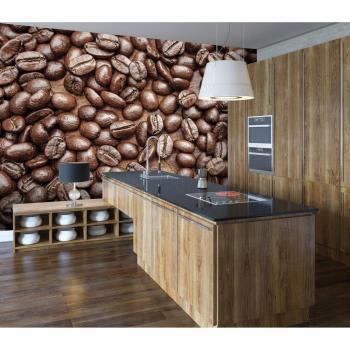 Wall Café Coffee Bean Wall Mural, Brown, 3.15 x 2.32m