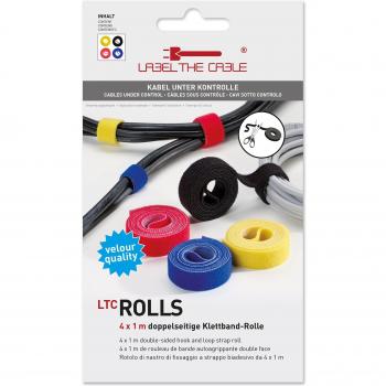 Cable Management Ties – Adjustable Reusable Hook & Loop Cord Organizer (Red)