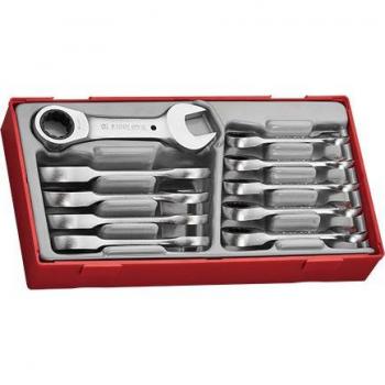 Juego de llaves de trinquete corto Teng Tools 10 piezas