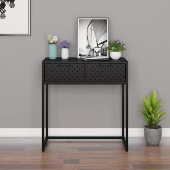 VidaXL Black Console Table 72x35x75 cm Steel
