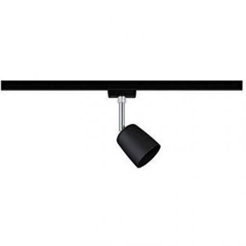 Paulmann 969.26 URail Schienenspot Cover Einzelspot GU10 max. 10W dimmbar 230V Schwarz matt/Chrom