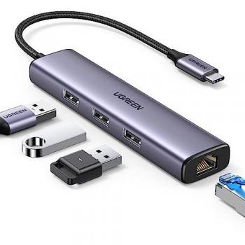 Ugreen Hub Negro CM475 con 4 puertos USB‑C