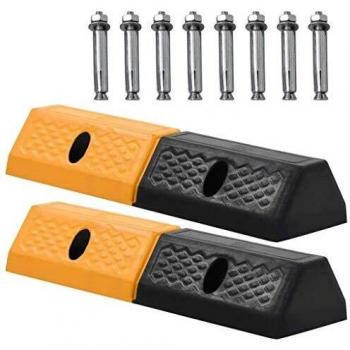 VidaXL Rubber Parking Barriers 2 pcs 49x15x9 cm