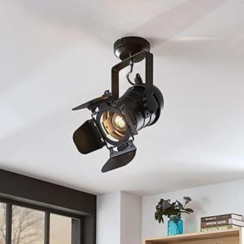 Tilen 38cm Black Metal Downlight