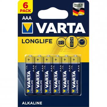 Batterie Varta Longlife AAA Alcaline 6 pz