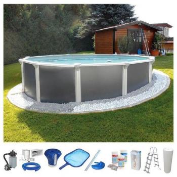 KWAD Rundpool »Steely Supreme 10-tlg. Set mit grauer Innenfolie«