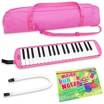 keepdrum Melodica keepdrum Melodica Pink 37 Tasten mit Tasche und Notenheft