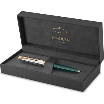Stylo bille Parker 51 Premium, Vert forêt, Encre noire, Coffret cadeau