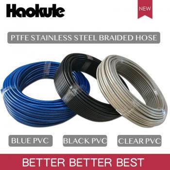 HAOKULE 4AN/AN4 Stainless Steel Braided Hose with PTFE Teflon