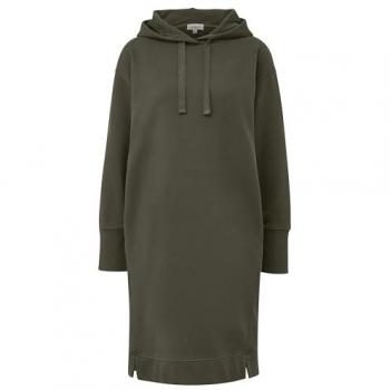 S.Oliver Damen Sweatkleid mit Kapuze in Grün Größe 36