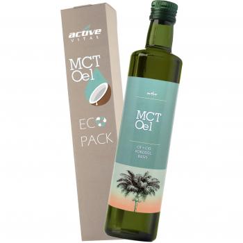 ACTIVEVITAL 500 ml MCT‑Öl – Glasflasche – Neutral – C8/C10 aus Kokosöl