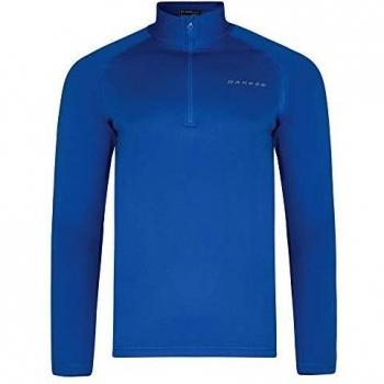 Camiseta Dare2B Fuseline III para hombre, media cremallera, secado rápido, azul marino, mediana