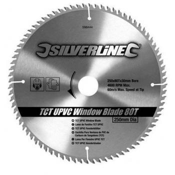 Silverline Disco TCT para cortar aluminio 250 mm 80 dientes