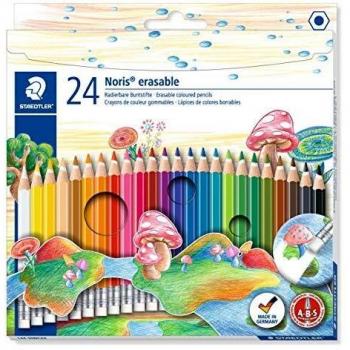 Crayons de couleur avec gomme STAEDTLER 24
