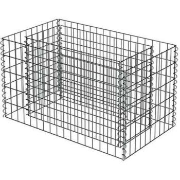 Gabion planter, galvanized steel, 90x50x50 cm