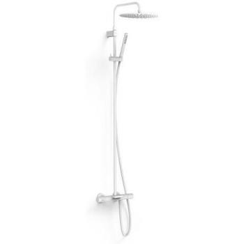 Réglage thermique mural 3 voies pour baignoire et douche – Blanc mat