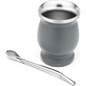 Warmte-isolatie Yerba Mate Set 230Ml RVS met Lepel en 6 Kleuren