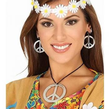 Juego de joyería hippie: collar y pendientes