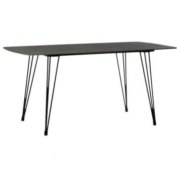 Mesa de Comedor Cristal Negro 160x76 cm
