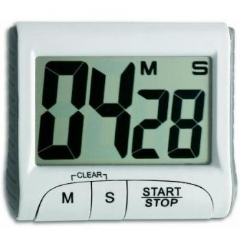 Cronometro da cucina TFA 38.2021.02 con cronometro e timer in metallo bianco