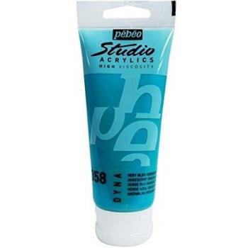 Pebeo Studio Acrylics – Feine Acrylfarbe, Grünblau irisierend, 100 ml