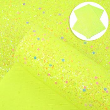 20*34cm DIY Multicolor Glitter Sequin Faux Leather