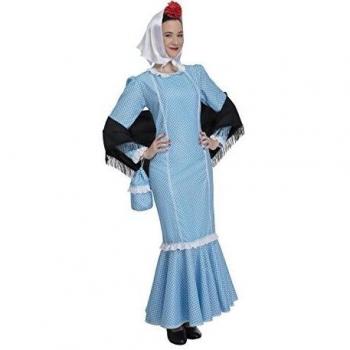 Disfraz de Madrileña Chulapa Azul para mujer