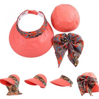 Wide Brim Floral Sun Cap for Girls