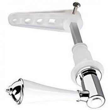Classic Chrome Cistern Lever by Croydex (White Base)