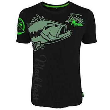 Hotspot Design Black Bass Mania Tee, 2XL Men’s Short Sleeve