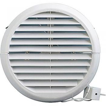 First Plast : Grille ventilante rde 125/160 mm, PVC in/out, moustiquaire à tube – Chêne