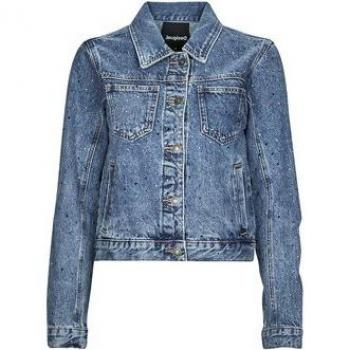 Chaqueta Mazo Azul Desigual con Tachuelas