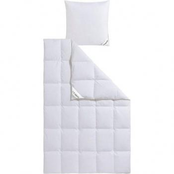 Home Affaire „Made in Green“ Set: Bettdecke (135 x 200 cm) + Kopfkissen – 2‑teilig, allergikerfreundlich