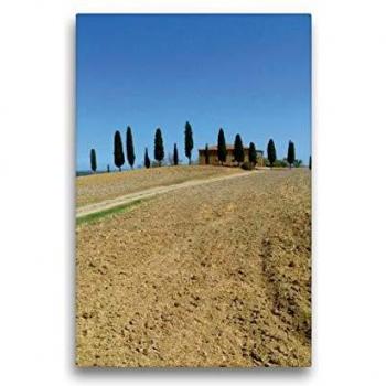 Premium Textil-Leinwand 30 x 45 cm Hoch-Format Haus in der Toskana bei Pienza